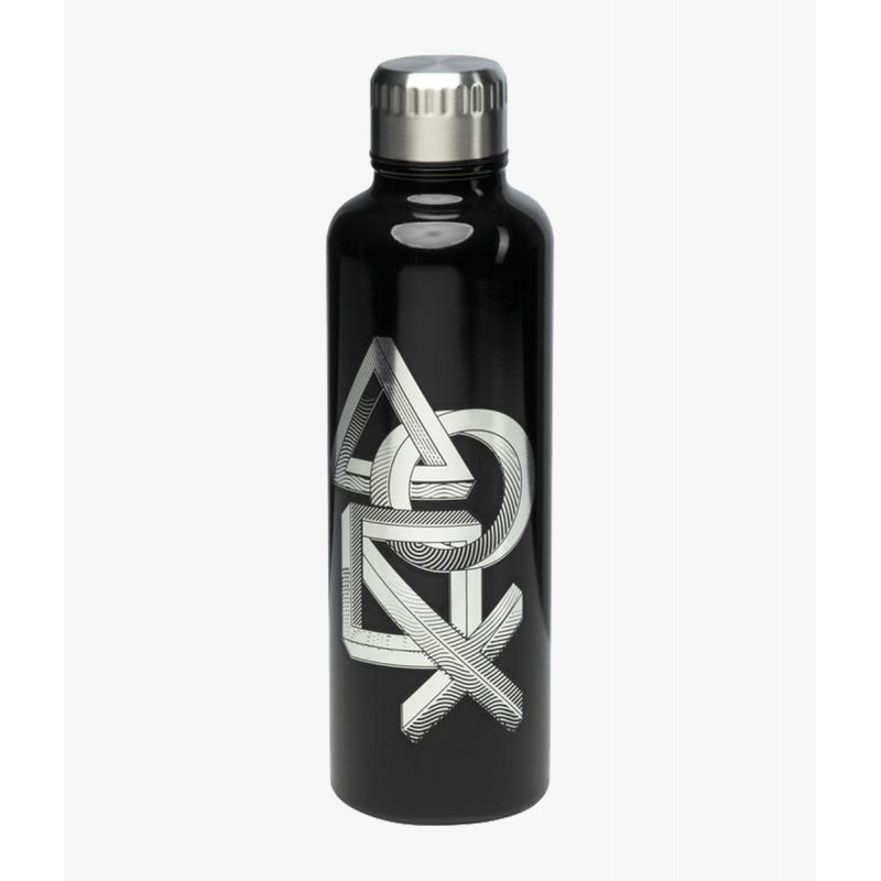 Playstation Metal Water Bottle Black  PS5 